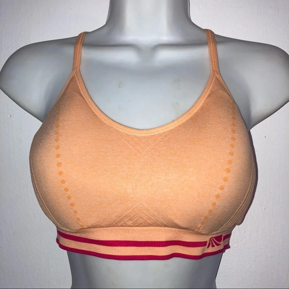 Marisa Tek Racerback Sports Bra M 34C 36B Orange